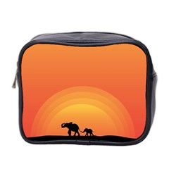 Elephant Baby Elephant Wildlife Mini Toiletries Bag 2-Side