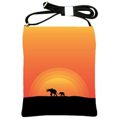 Elephant Baby Elephant Wildlife Shoulder Sling Bags