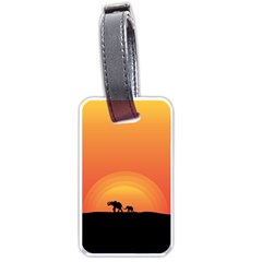 Elephant Baby Elephant Wildlife Luggage Tags (One Side) 