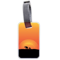 Elephant Baby Elephant Wildlife Luggage Tags (Two Sides)