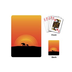 Elephant Baby Elephant Wildlife Playing Cards (mini)  by Nexatart