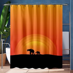 Elephant Baby Elephant Wildlife Shower Curtain 60  x 72  (Medium) 