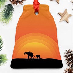 Elephant Baby Elephant Wildlife Ornament (Bell)