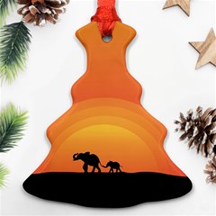 Elephant Baby Elephant Wildlife Christmas Tree Ornament (Two Sides)