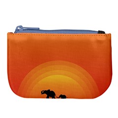 Elephant Baby Elephant Wildlife Large Coin Purse