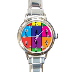 Girls Fashion Fashion Girl Young Round Italian Charm Watch by Nexatart