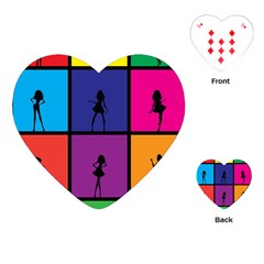 Girls Fashion Fashion Girl Young Playing Cards (heart)  by Nexatart