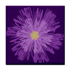 Purple Flower Floral Purple Flowers Tile Coasters by Nexatart