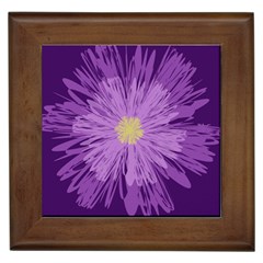 Purple Flower Floral Purple Flowers Framed Tiles by Nexatart