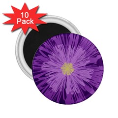 Purple Flower Floral Purple Flowers 2 25  Magnets (10 Pack)  by Nexatart