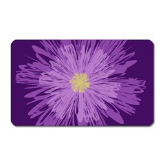 Purple Flower Floral Purple Flowers Magnet (rectangular) by Nexatart