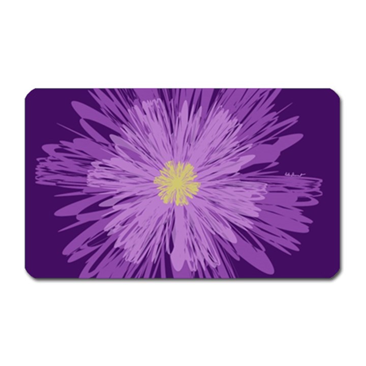 Purple Flower Floral Purple Flowers Magnet (Rectangular)