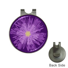 Purple Flower Floral Purple Flowers Hat Clips With Golf Markers by Nexatart