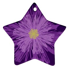 Purple Flower Floral Purple Flowers Star Ornament (two Sides) by Nexatart