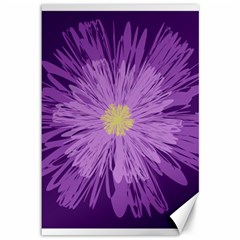 Purple Flower Floral Purple Flowers Canvas 12  X 18   by Nexatart