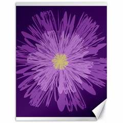 Purple Flower Floral Purple Flowers Canvas 18  X 24   by Nexatart