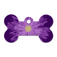 Purple Flower Floral Purple Flowers Dog Tag Bone (one Side) by Nexatart