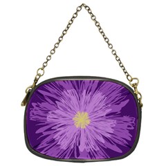 Purple Flower Floral Purple Flowers Chain Purses (two Sides)  by Nexatart