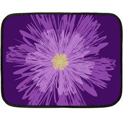 Purple Flower Floral Purple Flowers Fleece Blanket (mini) by Nexatart