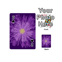 Purple Flower Floral Purple Flowers Playing Cards 54 (mini)  by Nexatart