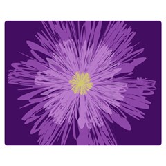 Purple Flower Floral Purple Flowers Double Sided Flano Blanket (medium)  by Nexatart