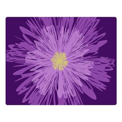 Purple Flower Floral Purple Flowers Double Sided Flano Blanket (large)  by Nexatart