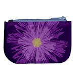 Purple Flower Floral Purple Flowers Large Coin Purse Back