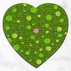 Decorative Dots Pattern Jigsaw Puzzle (heart) by ValentinaDesign