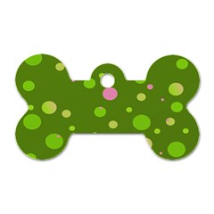 Decorative Dots Pattern Dog Tag Bone (one Side) by ValentinaDesign