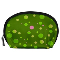 Decorative Dots Pattern Accessory Pouches (large)  by ValentinaDesign