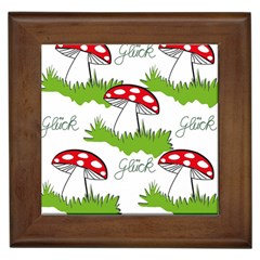 Mushroom Luck Fly Agaric Lucky Guy Framed Tiles by Nexatart