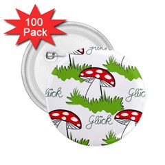 Mushroom Luck Fly Agaric Lucky Guy 2 25  Buttons (100 Pack)  by Nexatart