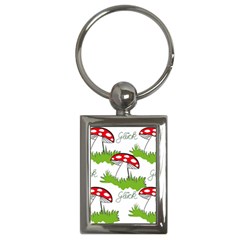 Mushroom Luck Fly Agaric Lucky Guy Key Chains (rectangle)  by Nexatart