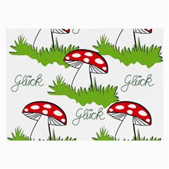 Mushroom Luck Fly Agaric Lucky Guy Large Glasses Cloth by Nexatart