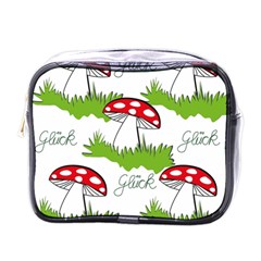 Mushroom Luck Fly Agaric Lucky Guy Mini Toiletries Bags by Nexatart