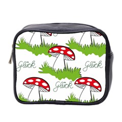 Mushroom Luck Fly Agaric Lucky Guy Mini Toiletries Bag 2-side by Nexatart