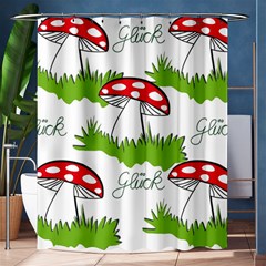 Mushroom Luck Fly Agaric Lucky Guy Shower Curtain 60  X 72  (medium)  by Nexatart