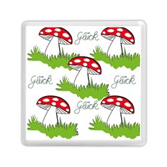 Mushroom Luck Fly Agaric Lucky Guy Memory Card Reader (square)  by Nexatart