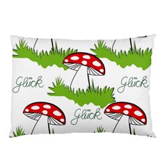 Mushroom Luck Fly Agaric Lucky Guy Pillow Case (two Sides) by Nexatart