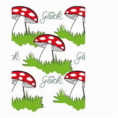 Mushroom Luck Fly Agaric Lucky Guy Small Garden Flag (two Sides) by Nexatart