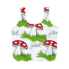 Mushroom Luck Fly Agaric Lucky Guy Full Print Recycle Bags (m)  by Nexatart