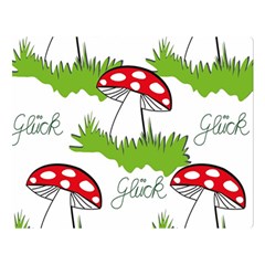 Mushroom Luck Fly Agaric Lucky Guy Double Sided Flano Blanket (large)  by Nexatart