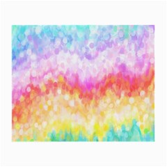 Rainbow Pontilism Background Small Glasses Cloth (2-side) by Nexatart