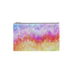 Rainbow Pontilism Background Cosmetic Bag (small)  by Nexatart