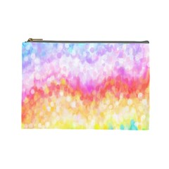 Rainbow Pontilism Background Cosmetic Bag (large)  by Nexatart