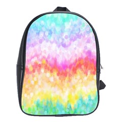 Rainbow Pontilism Background School Bags(large)  by Nexatart