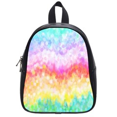 Rainbow Pontilism Background School Bags (small)  by Nexatart