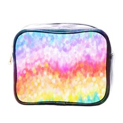 Rainbow Pontilism Background Mini Toiletries Bags by Nexatart