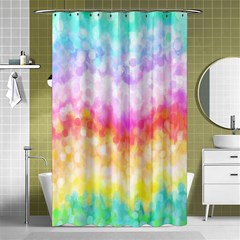 Rainbow Pontilism Background Shower Curtain 48  X 72  (small)  by Nexatart