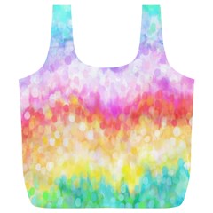 Rainbow Pontilism Background Full Print Recycle Bags (l)  by Nexatart